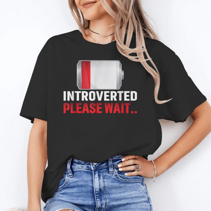 Introverted Please Wait Introvert Saying Sarcasm Unisex T-Shirt Introverted Please Wait Introvert Saying Sarcasm Unisex T-Shirt