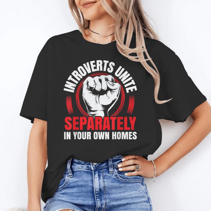 Introverts Unite Separately In Your Own Homes Saying Unisex T-Shirt