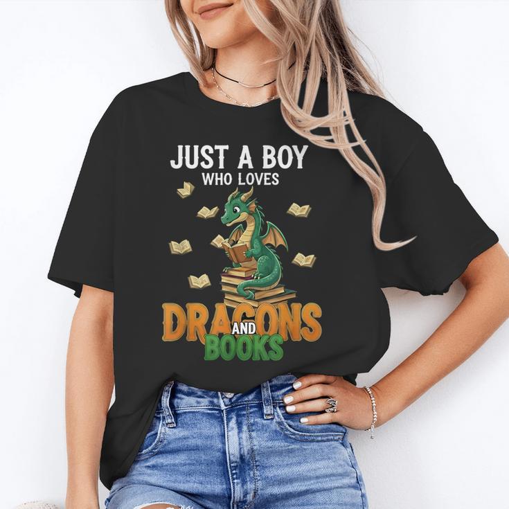 Just a Boy Who Loves Dragons And Books Reading Dragon Unisex T-Shirt