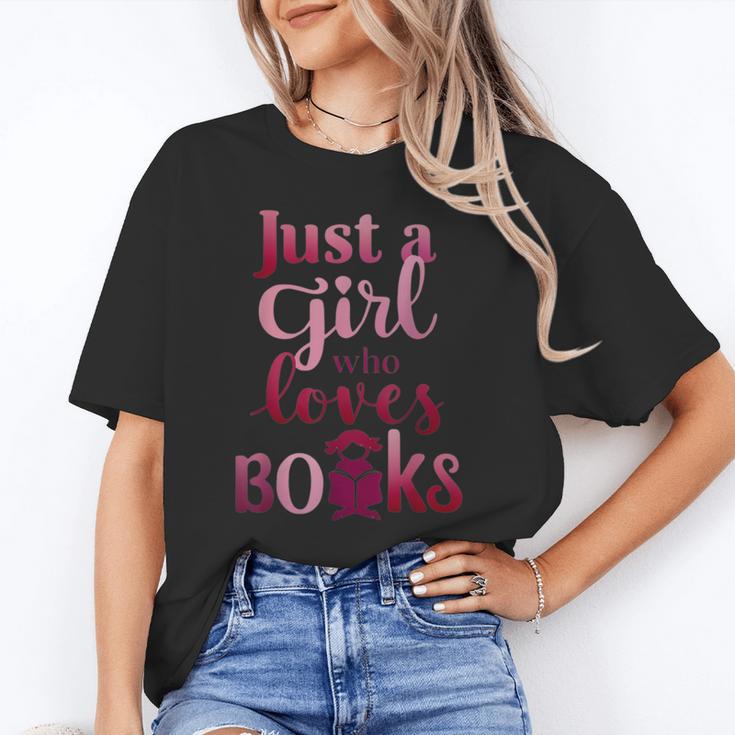 JUST A GIRL WHO LOVES BOOKS LIBRARIAN BOOK LOVERS BOOKWORM Unisex T-Shirt