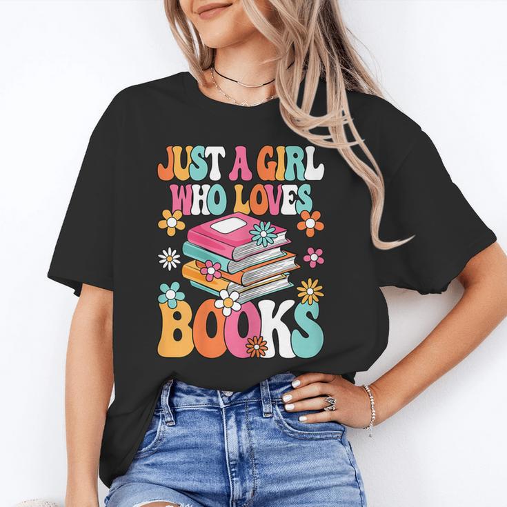 Just A Girl Who Loves Books Reading Cute Bookworm Girls Kids Unisex T-Shirt Just A Girl Who Loves Books Reading Cute Bookworm Girls Kids Unisex T-Shirt