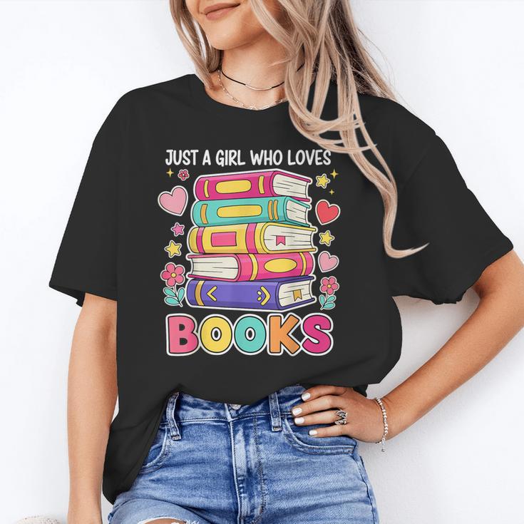 Just A Girl Who Loves Books Reading Library Unisex T-Shirt