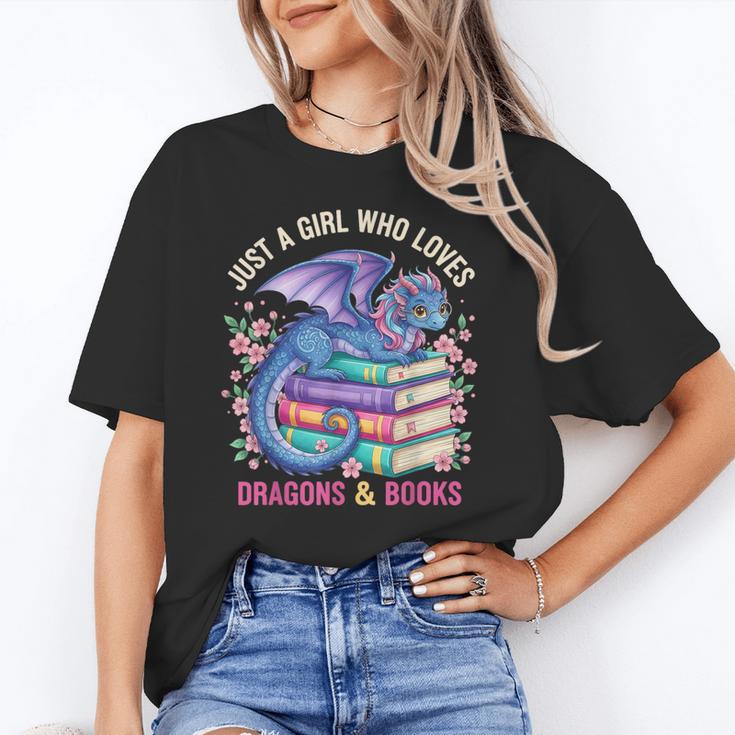 Just a Girl Who Loves Dragons And Books Dragon Reading Unisex T-Shirt Just a Girl Who Loves Dragons And Books Dragon Reading Unisex T-Shirt