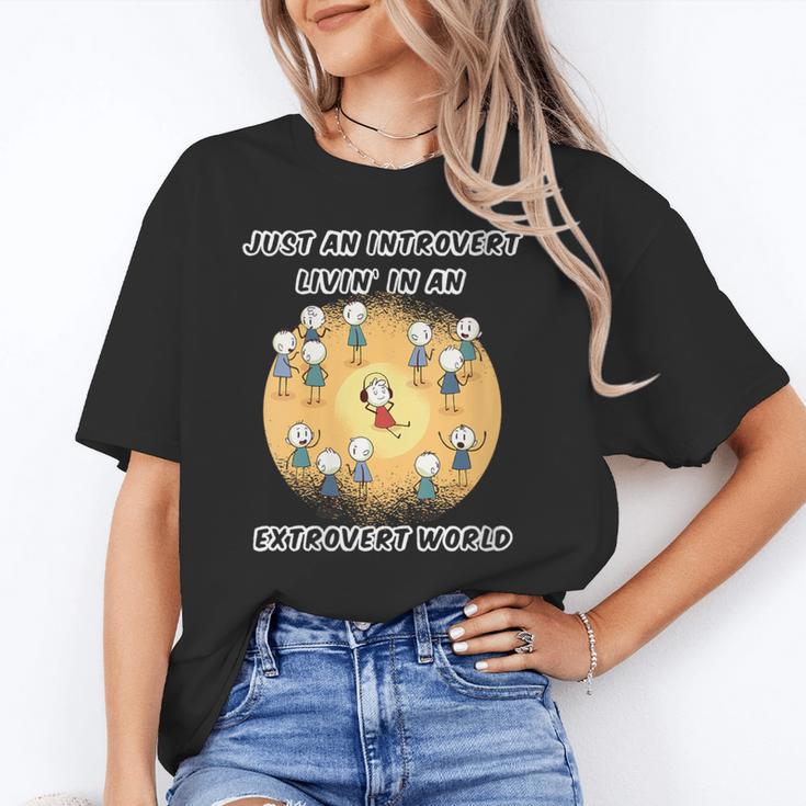 Just An Introvert Living In An Extrovert World Stickmen Unisex T-Shirt Just An Introvert Living In An Extrovert World Stickmen Unisex T-Shirt