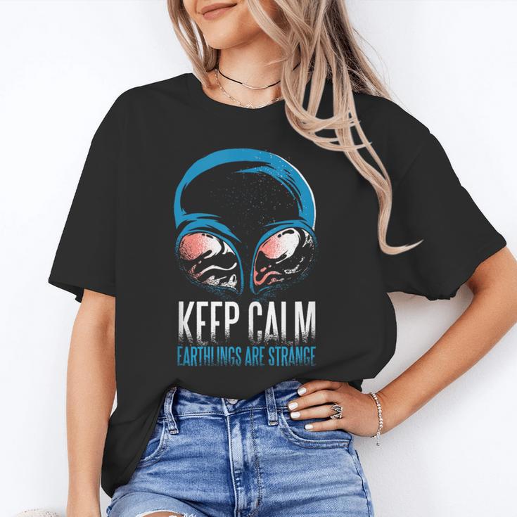 Keep Calm Earthlings Are Strange Alien Introvert Unisex T-Shirt Keep Calm Earthlings Are Strange Alien Introvert Unisex T-Shirt