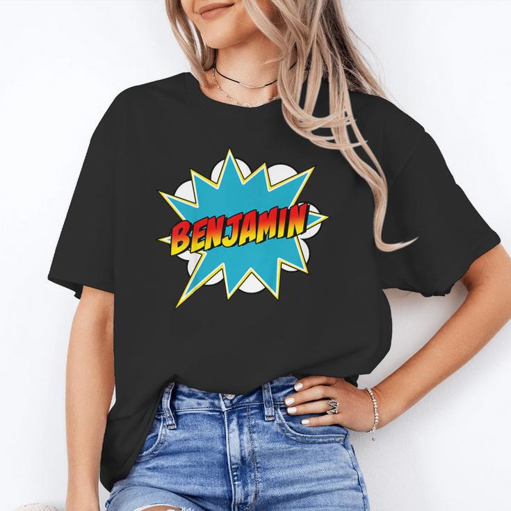 Kids Boys Benjamin Name Personalized Superhero Comic Book Unisex T-Shirt Kids Boys Benjamin Name Personalized Superhero Comic Book Unisex T-Shirt