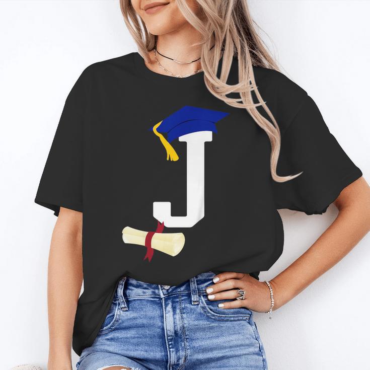 Kids Initial J Letter For Boys Preschool Graduation Kindergarten Unisex T-Shirt