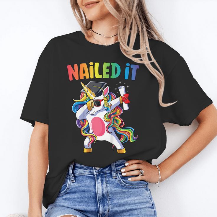 Kids Kindergarten Graduation Shirt Unicorn Graduate Nailed It Unisex T-Shirt