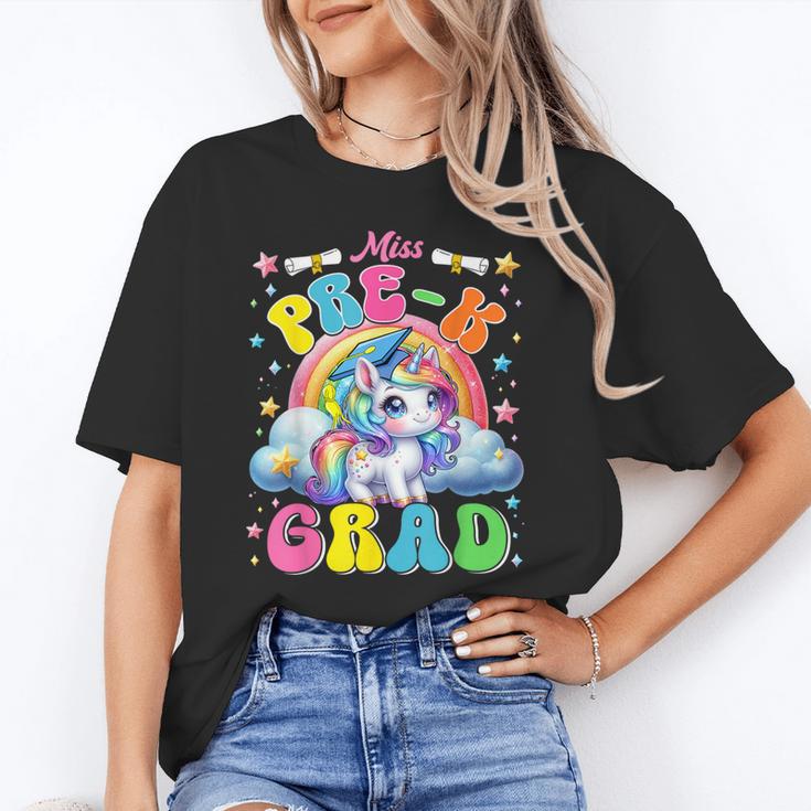 Kids Miss Pre-K Grad Graduation Cute Unicorn Rainbow Girls Unisex T-Shirt