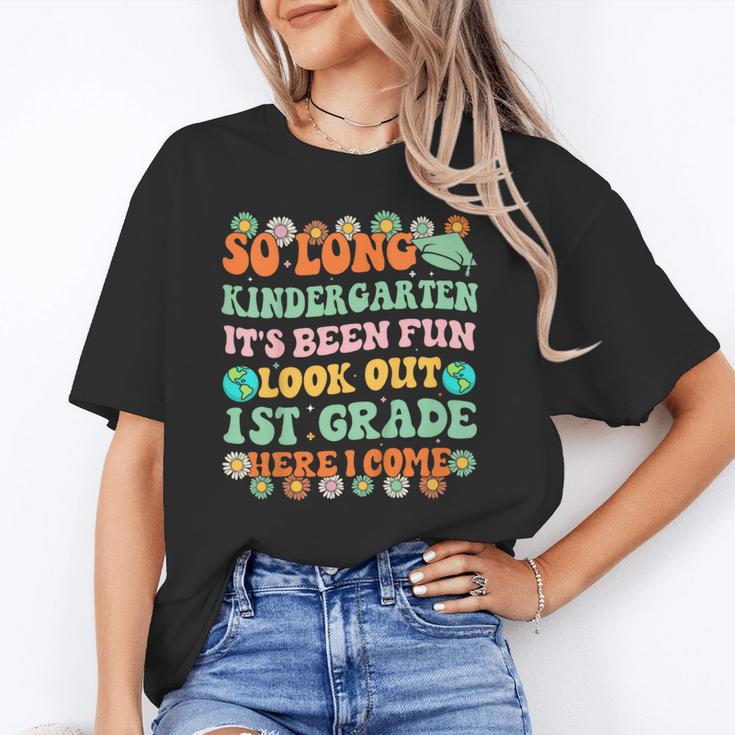Kids So Long Kindergarten 1st Grade Here I Come Graduation Groovy Unisex T-Shirt