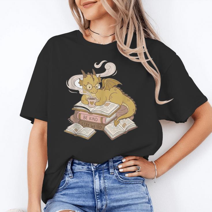 Be Kind Stay Weird Read Books Cute Dragon Unisex T-Shirt