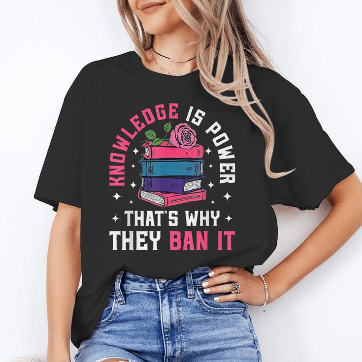 Knowledge Is Power Book Club Librarian Read Banned Books Unisex T-Shirt
