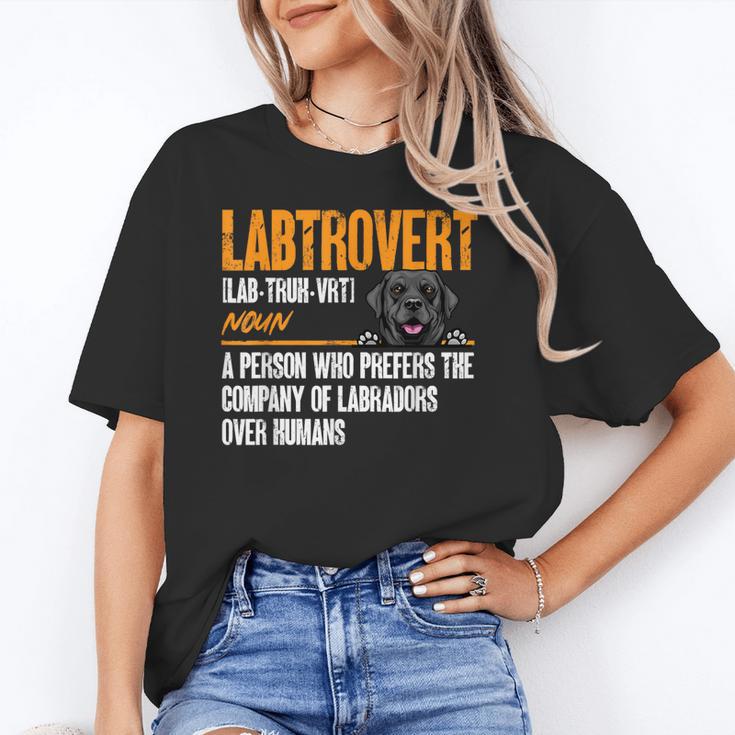 Labrador Retriever Labtrovert Definition Introvert Labrador Unisex T-Shirt