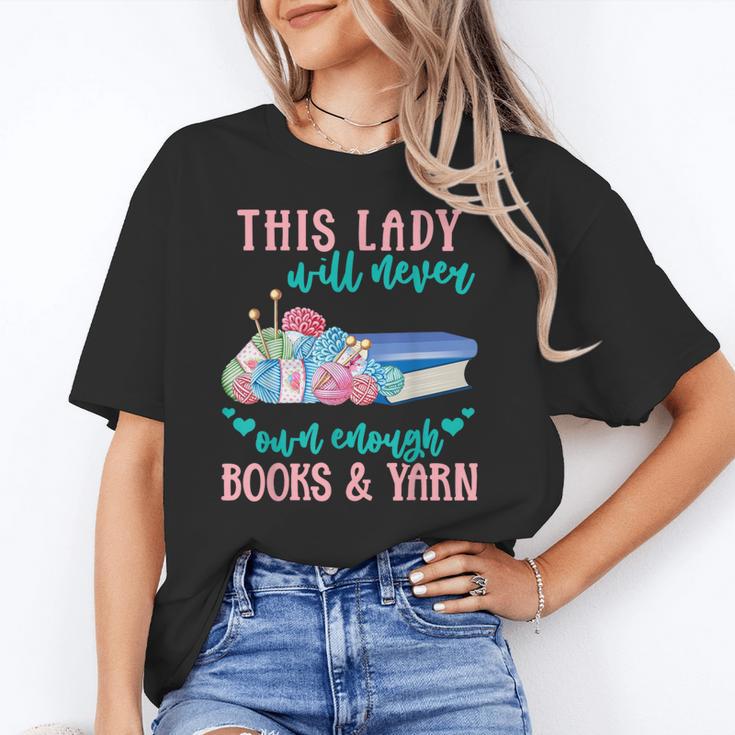 THIS LADY Will Never Own Enough BOOKS & YARN Unisex T-Shirt