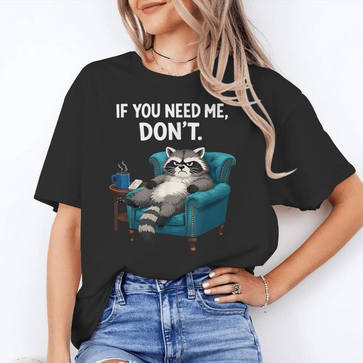 Lazy Raccoon Sarcastic Introvert Humor Japanese Animal Unisex T-Shirt