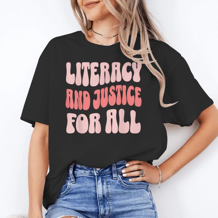 Literacy And Justice For All Book Lover Unisex T-Shirt