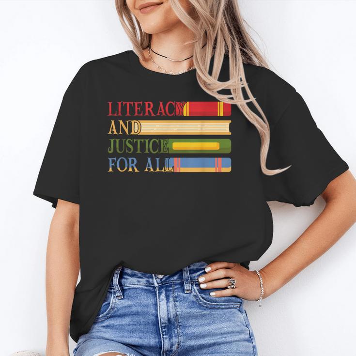 Literacy And Justice For All Reading Book Club Librarian Unisex T-Shirt Literacy And Justice For All Reading Book Club Librarian Unisex T-Shirt