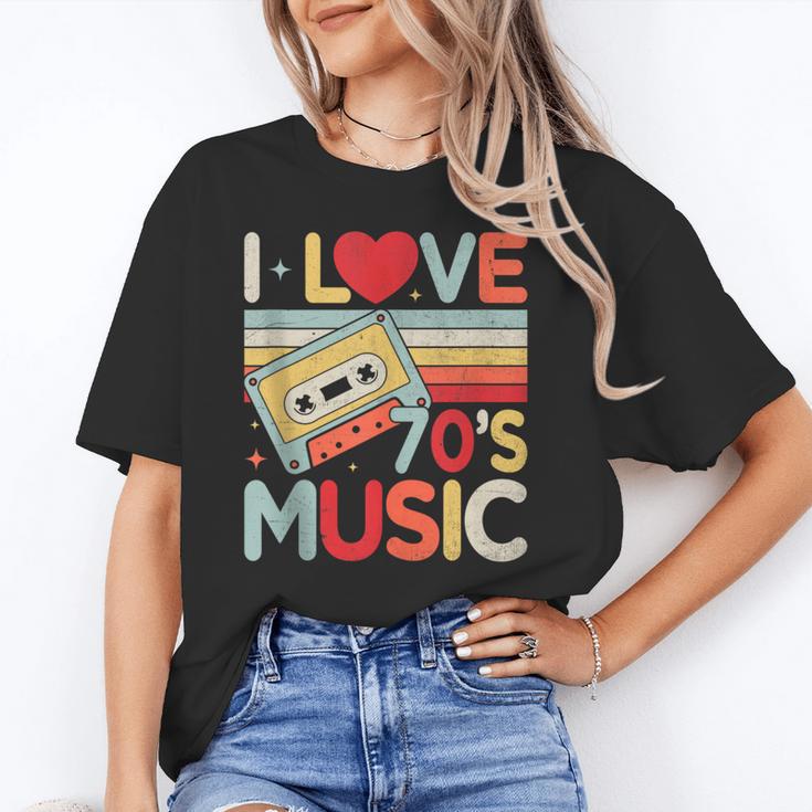 I Love 70's Music Retro Style Nostalgia Cassette 1970s Party Unisex T-Shirt