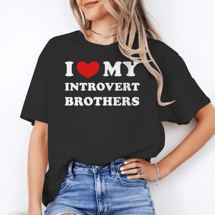 I Love My Introvert Brothers I Heart My Introvert Brothers Unisex T-Shirt