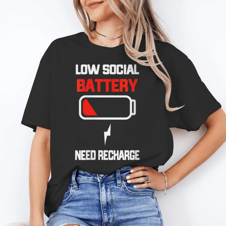 Low Social Battery Need Recharge Introvert Self-Care Unisex T-Shirt