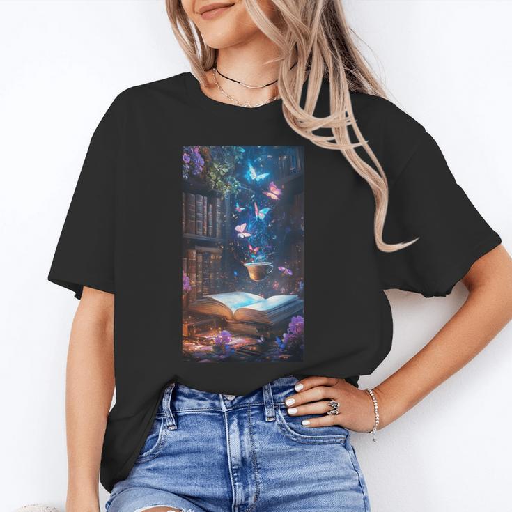 Magic Books Butterflies Fantasy Nature Tea Enchanting Unisex T-Shirt