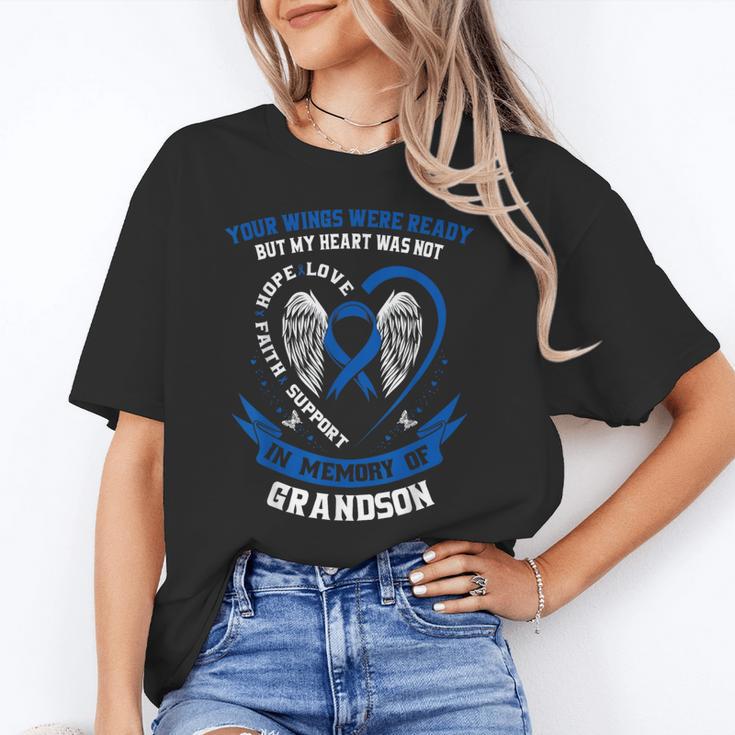 In Memory Of Grandson Colon Cancer Awareness Memorial Unisex T-Shirt In Memory Of Grandson Colon Cancer Awareness Memorial Unisex T-Shirt