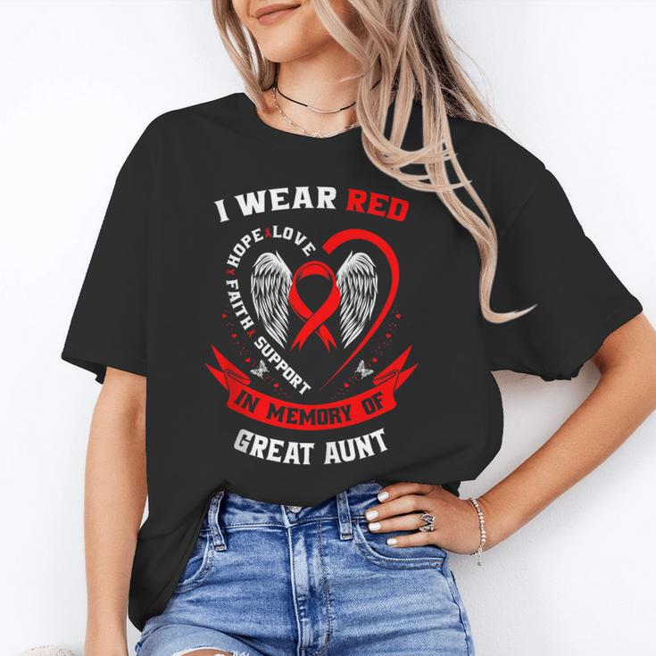 In Memory Of Great Aunt Heart Disease American Heart Month Unisex T-Shirt