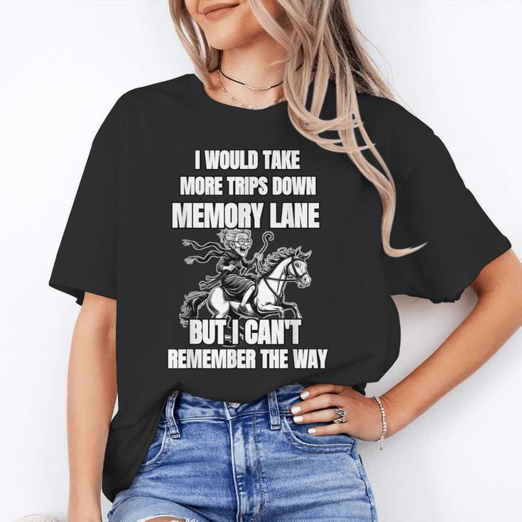 Memory Lane Trips Can't Remember Way Forgetful Grandma Horse Unisex T-Shirt