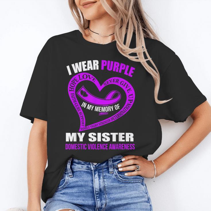 In My Memory Of My Sister DOMESTIC VIOLENCE AWARENESS Unisex T-Shirt In My Memory Of My Sister DOMESTIC VIOLENCE AWARENESS Unisex T-Shirt