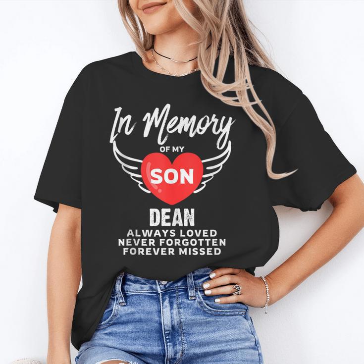 In Memory Of Son Dean Customized Personalized Memorial Unisex T-Shirt