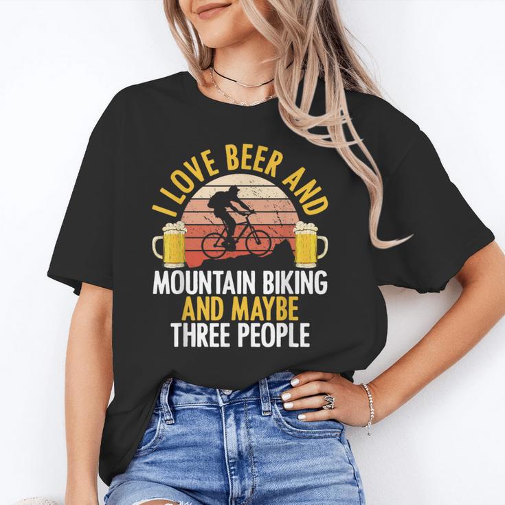 Mountain Biking Beer Drinking Introvert Sayings For Cyclist Unisex T-Shirt