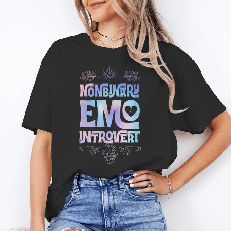 Nonbinary Emo Introvert Pride Trendy Mystic Teen Goth Style Unisex T-Shirt Nonbinary Emo Introvert Pride Trendy Mystic Teen Goth Style Unisex T-Shirt