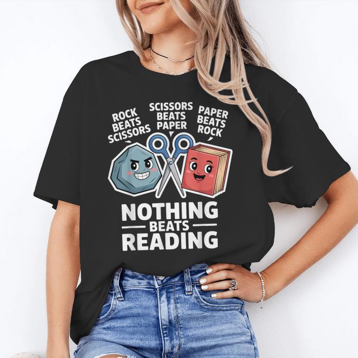Nothing Beats Reading Rock Paper Scissors Book Lover Unisex T-Shirt Nothing Beats Reading Rock Paper Scissors Book Lover Unisex T-Shirt