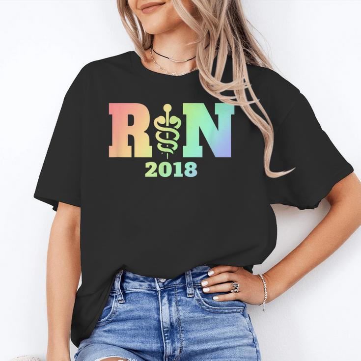 Nurse Graduation Shirt RN Est 2018 Rainbow Tshirt Unisex T-Shirt