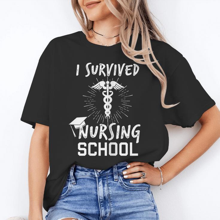 Nursing School Graduation Shirt I Survived RN Gift Unisex T-Shirt