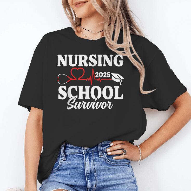 Nursing School Survivor 2025 RN ER Graduation Nurse Grad Unisex T-Shirt