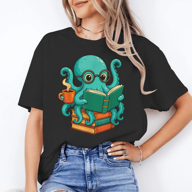 Octopus Reading Book Reading Bookworm Reader Unisex T-Shirt