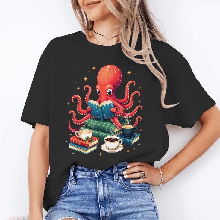 Octopus Reading Books Tea Coffee Unisex T-Shirt