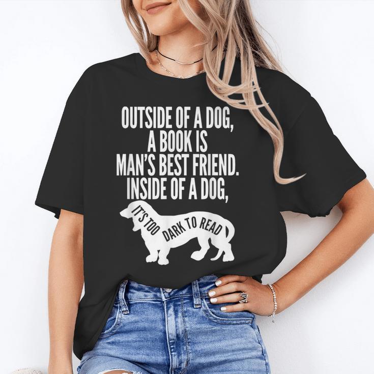 Outside Of A Dog A Book Is Man's Best Friend Apparel Unisex T-Shirt