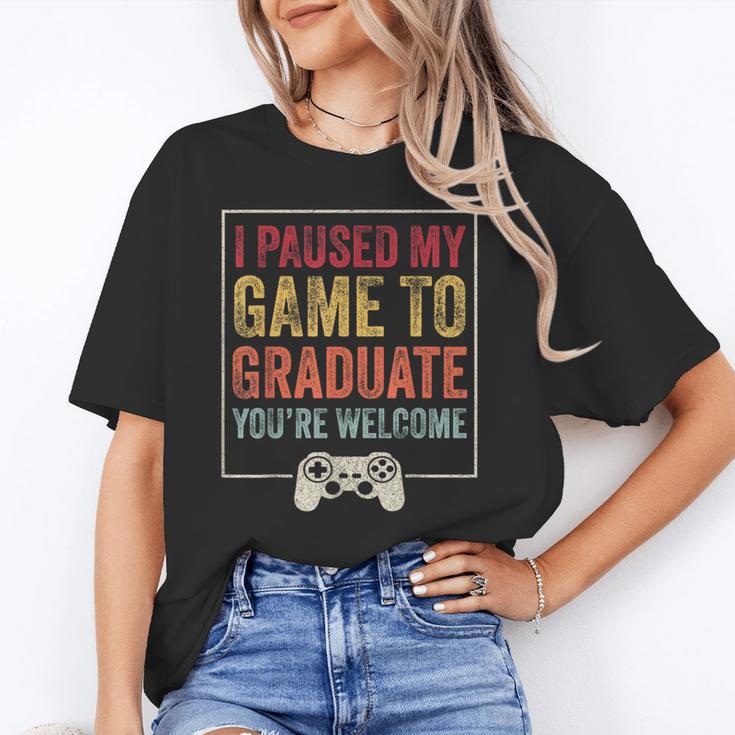I Paused My Game To Graduate Gamer Graduation Men Boys Unisex T-Shirt