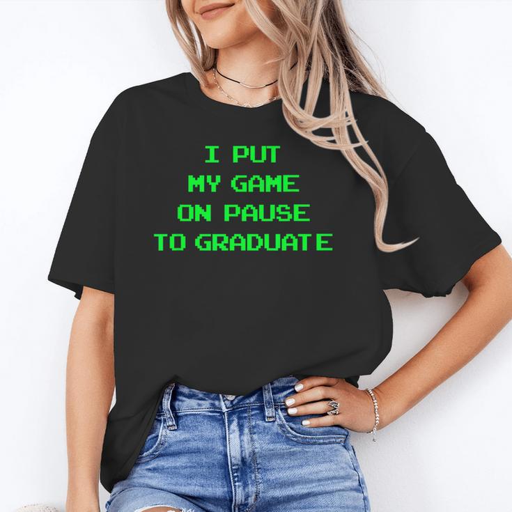 I Paused My Game To Graduate School Graduation Gamer Unisex T-Shirt