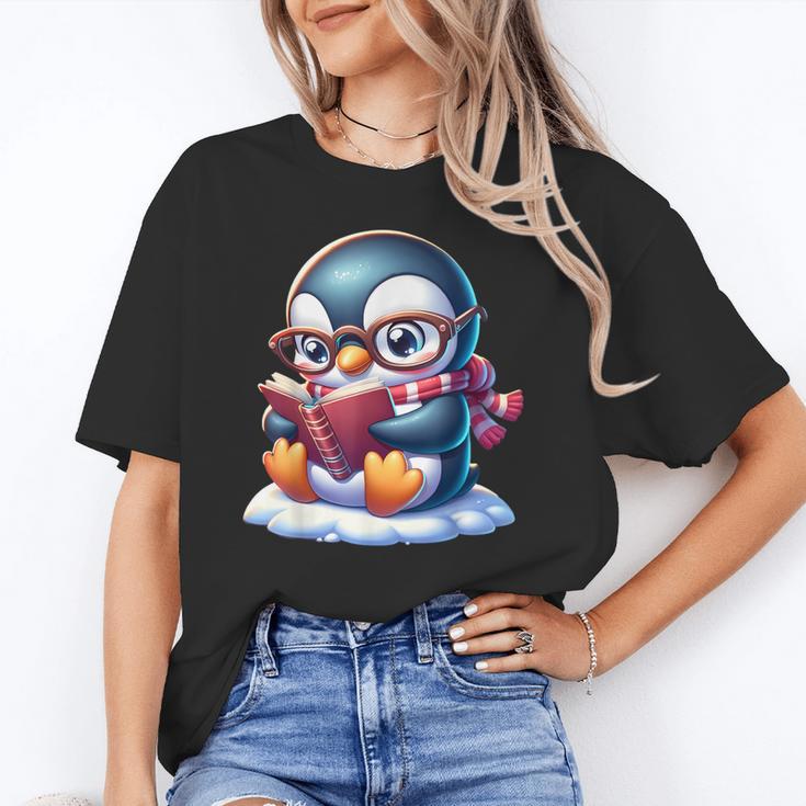 Penguin Reading a Book Animal Unisex T-Shirt