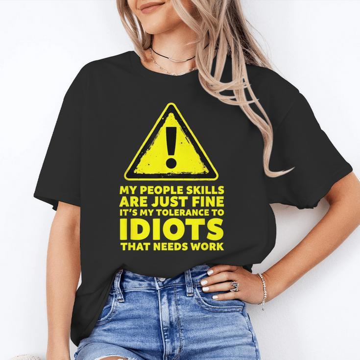 My People Skills Are Just Fine Sarcastic Introvert Unisex T-Shirt