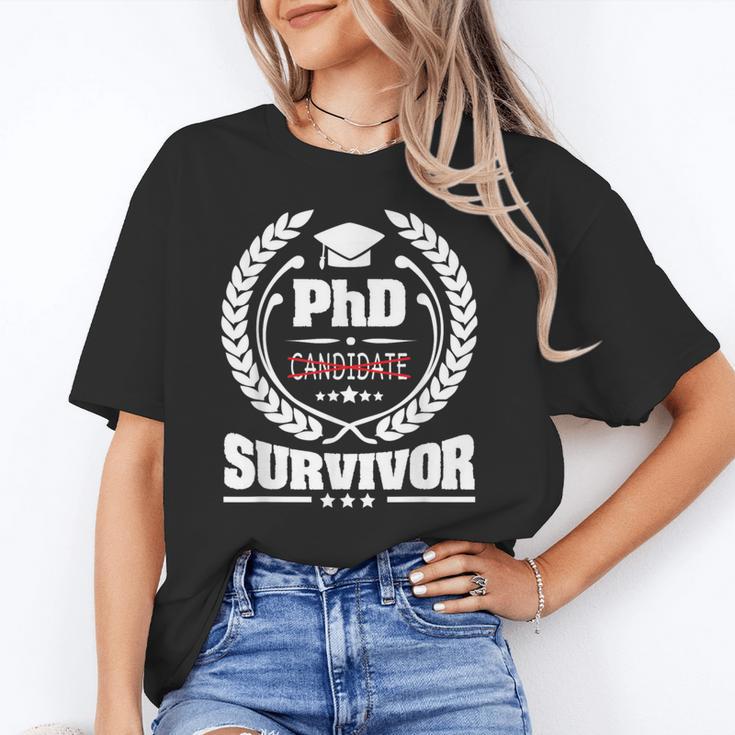 PhD Survivor Doctorate Graduate Shirt Graduation Unisex T-Shirt