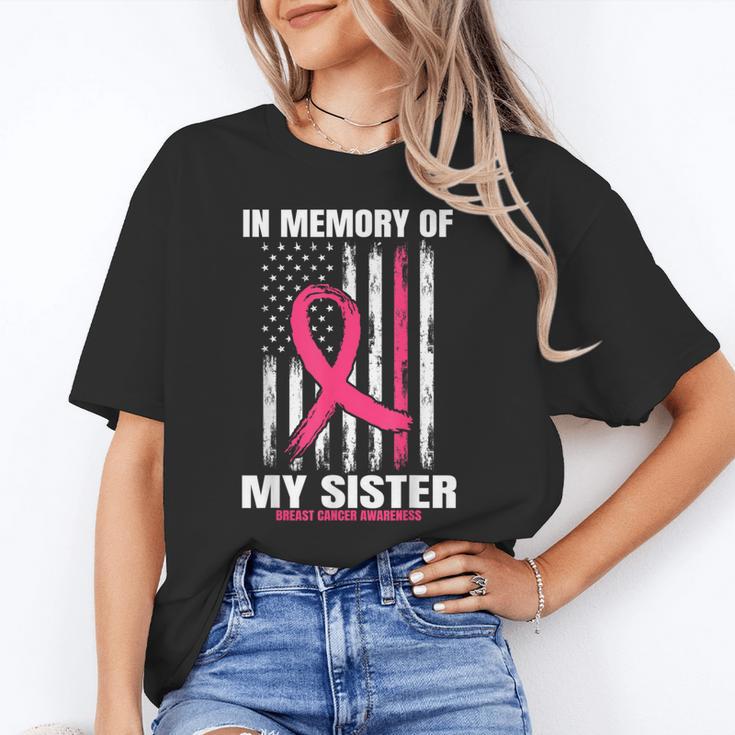 Pink In Memory Of Sister Breast Cancer Awareness Flag Shirts Unisex T-Shirt Pink In Memory Of Sister Breast Cancer Awareness Flag Shirts Unisex T-Shirt