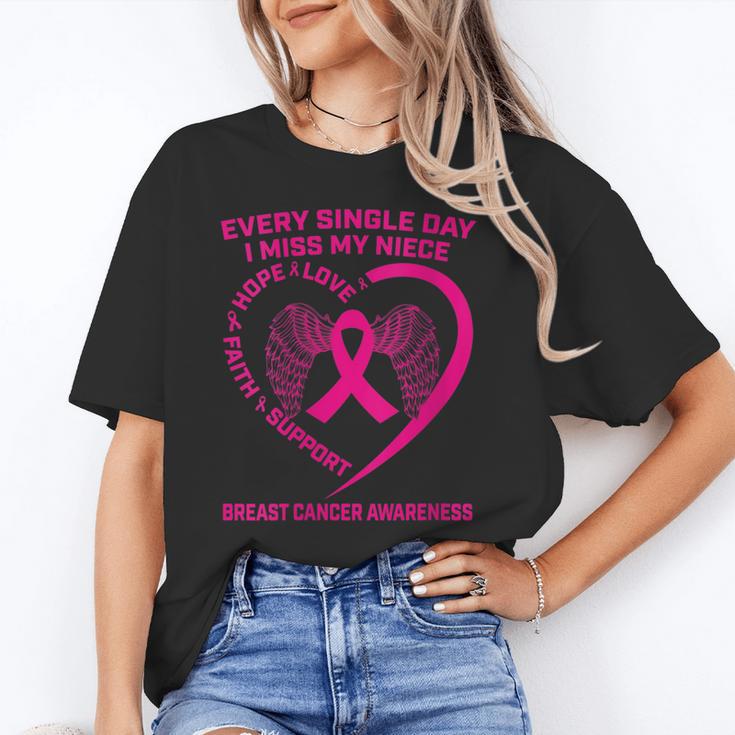 Pink Ribbon In Memory Of My Niece Breast Cancer Awareness Unisex T-Shirt
