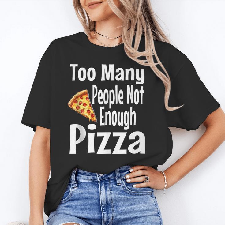 Pizza Lover Saying Introvert Anti Social Humor Foodie Unisex T-Shirt