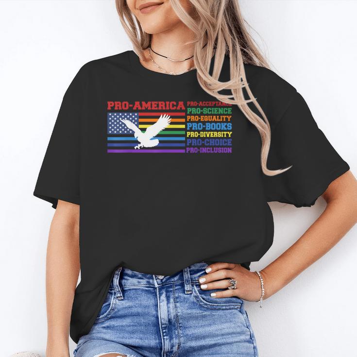 Pro America Pro Acceptance Pro Science Pro Equality Pro Book Unisex T-Shirt Pro America Pro Acceptance Pro Science Pro Equality Pro Book Unisex T-Shirt
