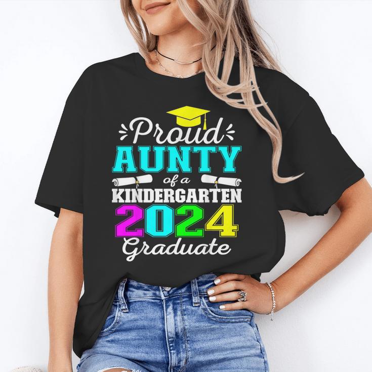 Proud Aunty Of Kindergarten Graduate 2024 Graduation Aunty Unisex T-Shirt