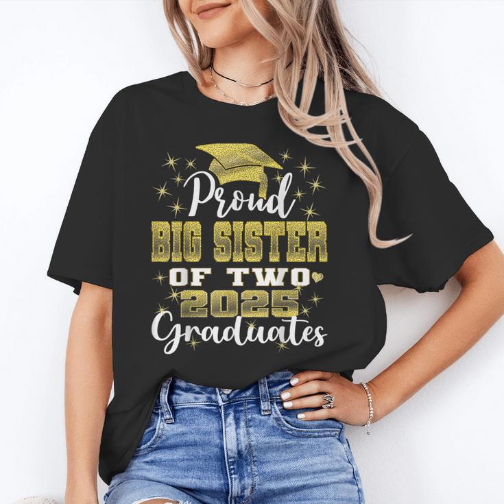 Proud Big Sister Of Two 2025 Graduates Graduation Family Unisex T-Shirt